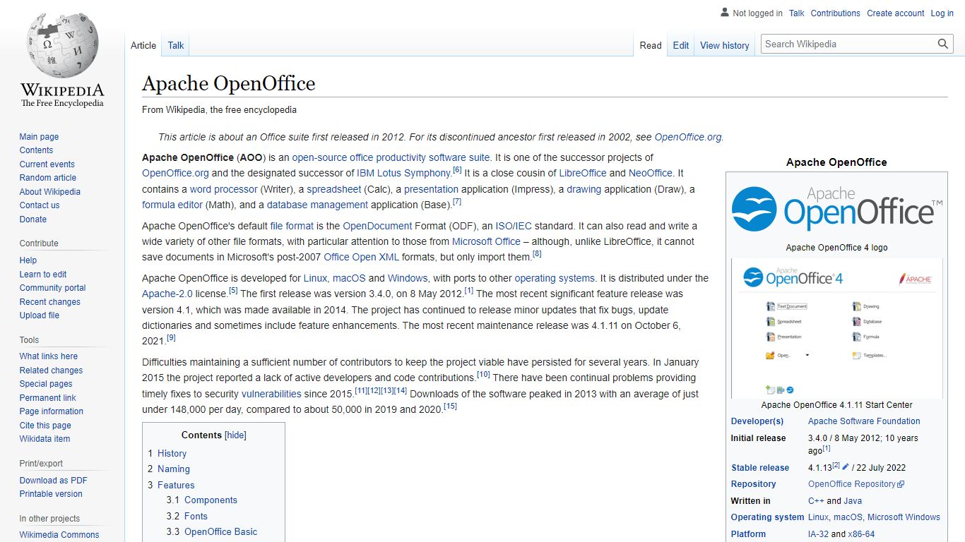 Apache OpenOffice - Wikipedia